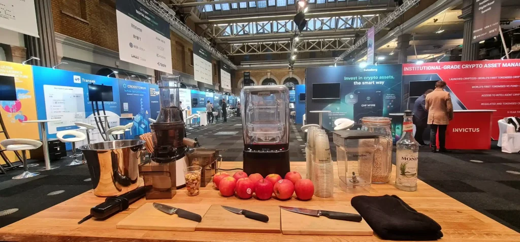 smoothie bar on an exhibition stand